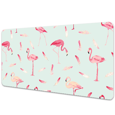 Base de secretária Flamingos e penas