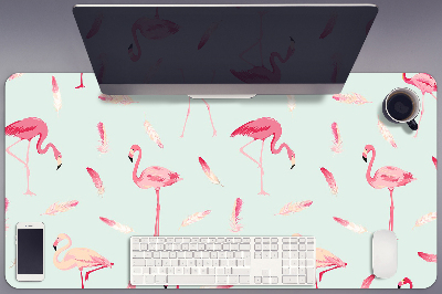Base de secretária Flamingos e penas