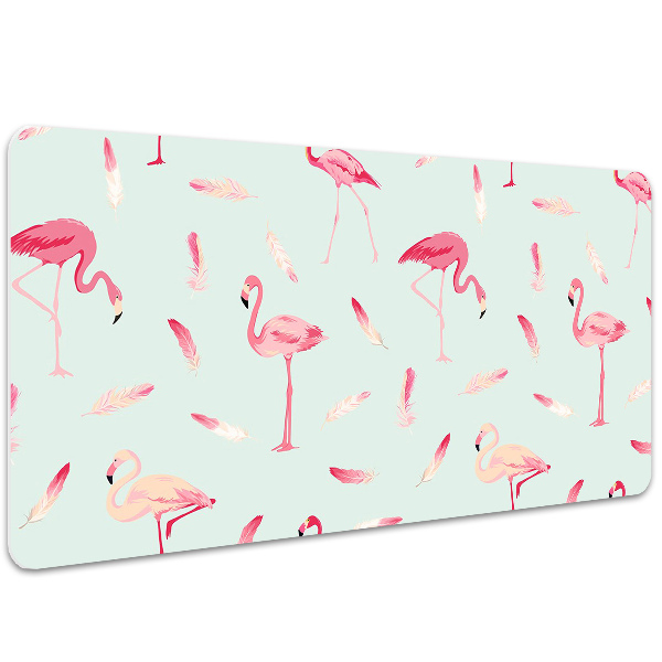 Base de secretária Flamingos e penas