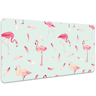 Base de secretária Flamingos e penas