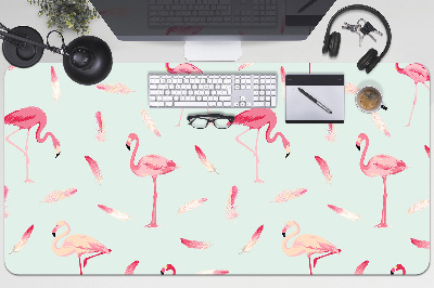 Base de secretária Flamingos e penas