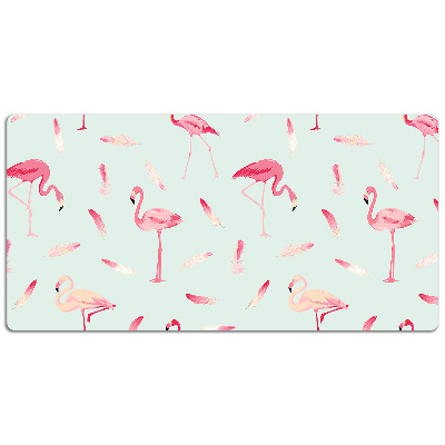 Base de secretária Flamingos e penas