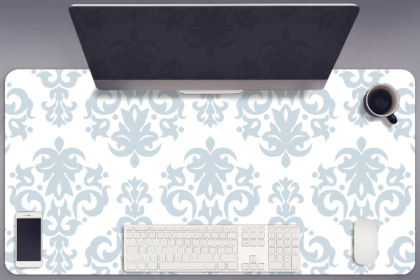 Tapete de secretária ornamento cinza