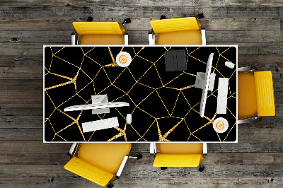 Tapete de secretária Mosaico dourado e preto