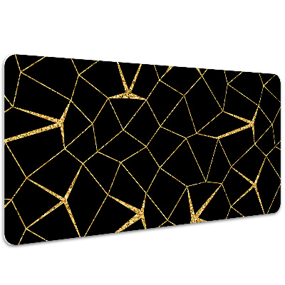 Tapete de secretária Mosaico dourado e preto