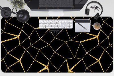 Tapete de secretária Mosaico dourado e preto