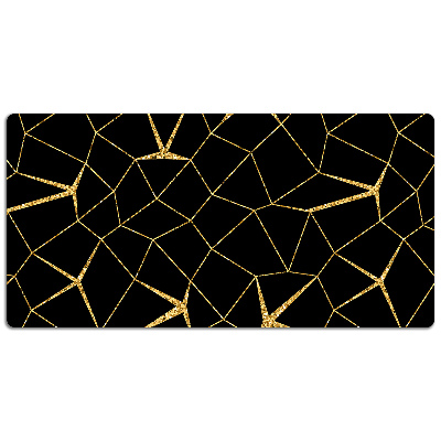 Tapete de secretária Mosaico dourado e preto
