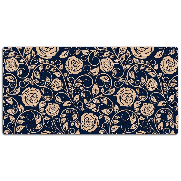 Tapete para secretária Rosas douradas vintage
