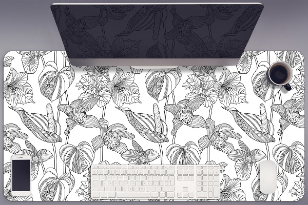 Tapete de secretária Contornos de flores