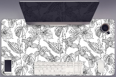 Tapete de secretária Contornos de flores