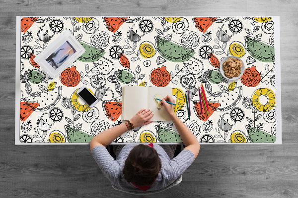 Tapete para secretária Contornos de frutas