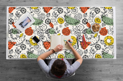 Tapete para secretária Contornos de frutas
