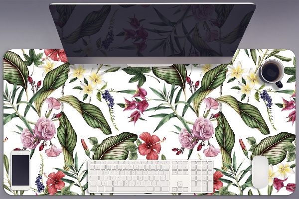 Tapete para secretária Flores tropicais