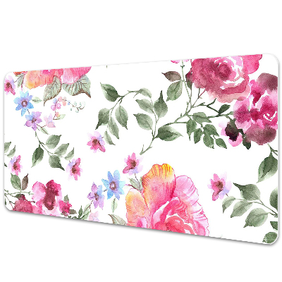 Tapete para secretária Rosas em aquarela