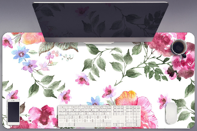 Tapete para secretária Rosas em aquarela