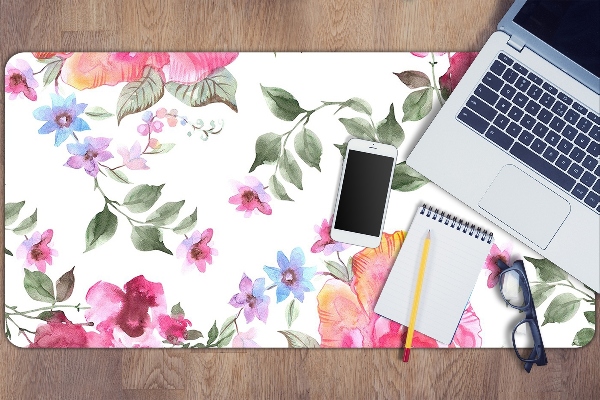 Tapete para secretária Rosas em aquarela