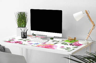 Tapete para secretária Rosas em aquarela