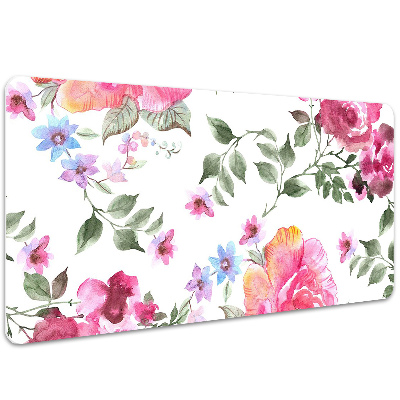 Tapete para secretária Rosas em aquarela