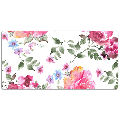 Tapete para secretária Rosas em aquarela
