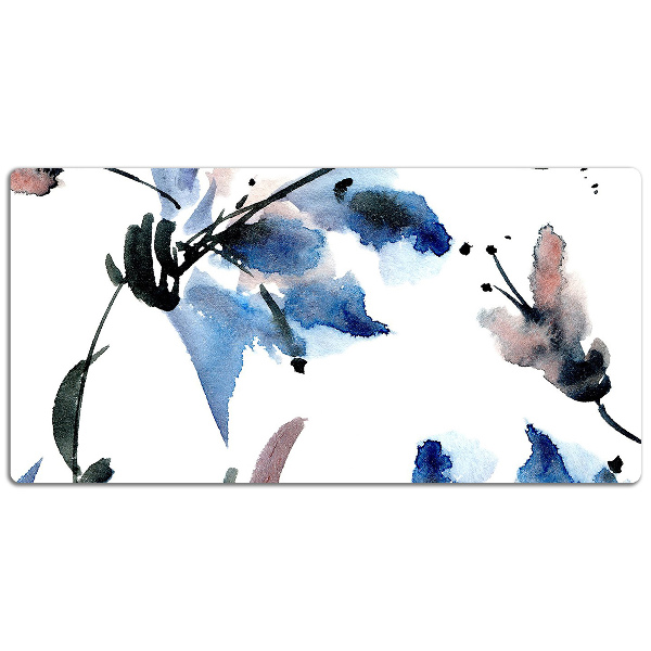 Tapete para secretária Flores em aquarela