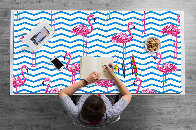 Tapete para secretária Flamingos