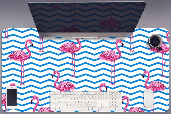 Tapete para secretária Flamingos