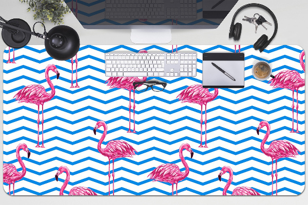 Tapete para secretária Flamingos