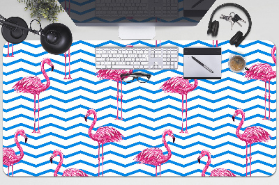 Tapete para secretária Flamingos