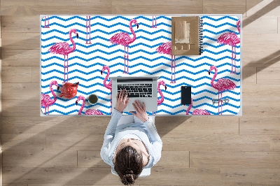 Tapete para secretária Flamingos