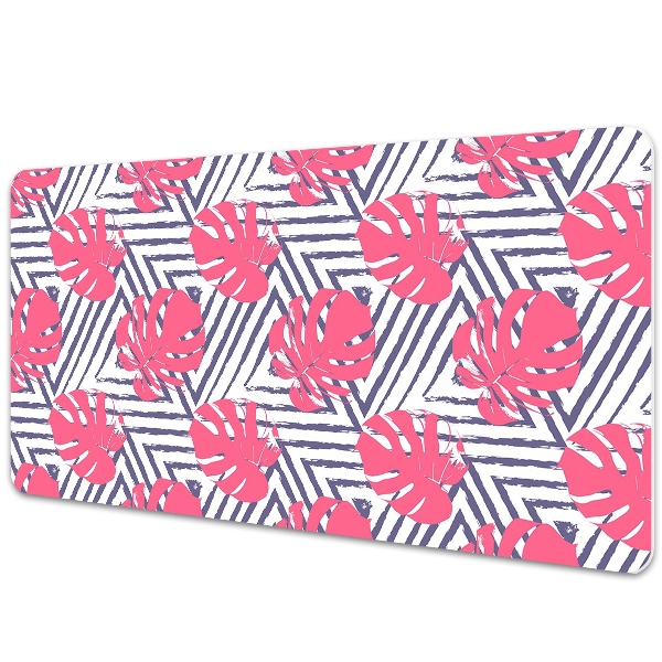 Tapete de secretária Folhas cor de rosa