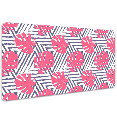 Tapete de secretária Folhas cor de rosa