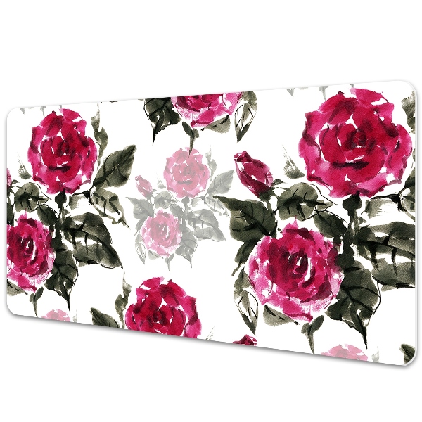 Base de secretária rosas pintadas