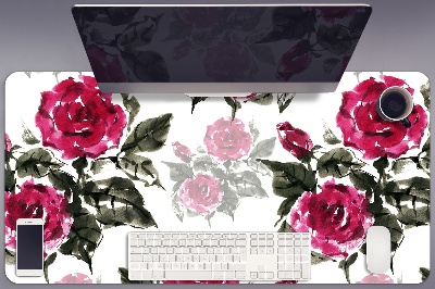 Base de secretária rosas pintadas