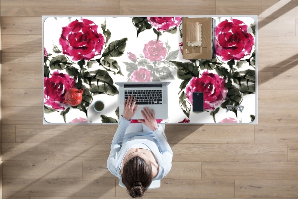 Base de secretária rosas pintadas