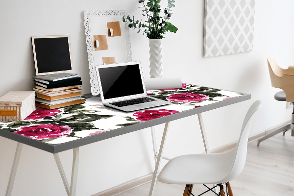 Base de secretária rosas pintadas