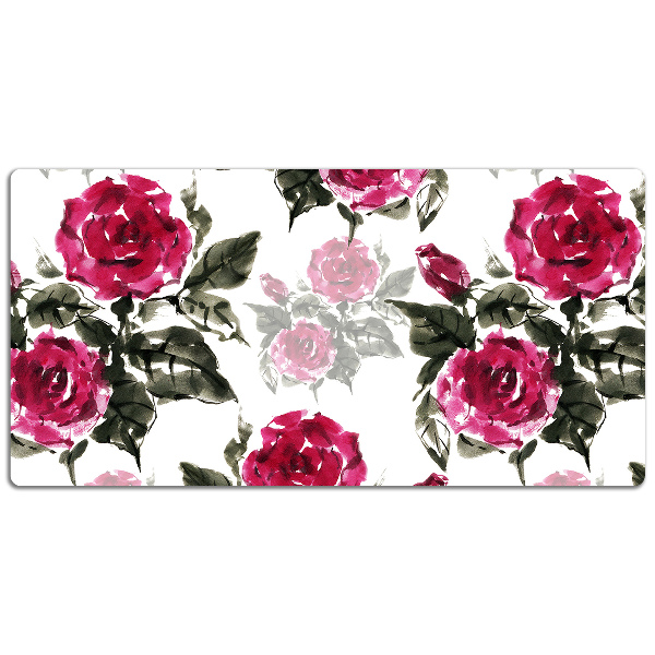 Base de secretária rosas pintadas