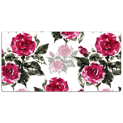 Base de secretária rosas pintadas