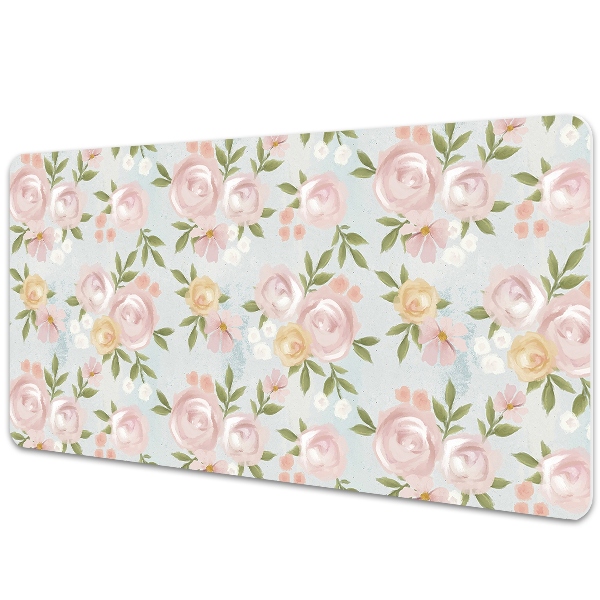 Tapete para secretária Flores em aquarela