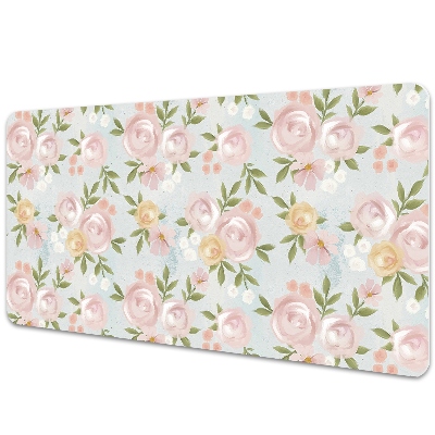 Tapete para secretária Flores em aquarela