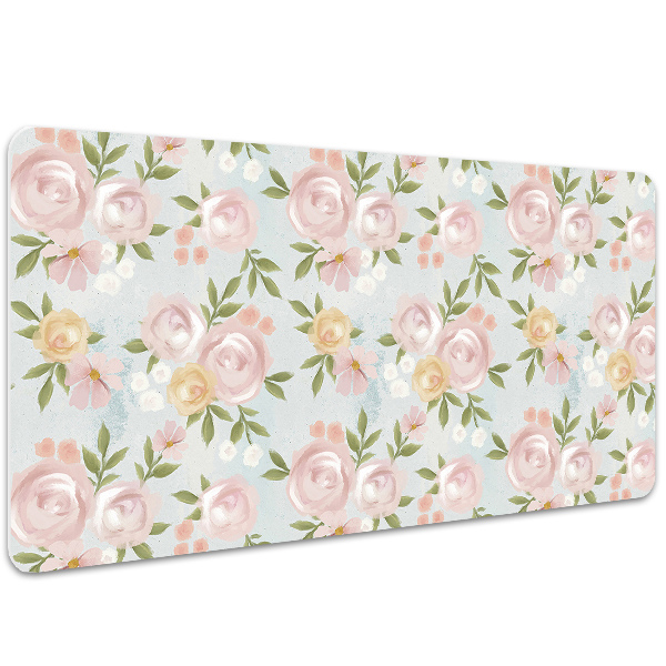 Tapete para secretária Flores em aquarela