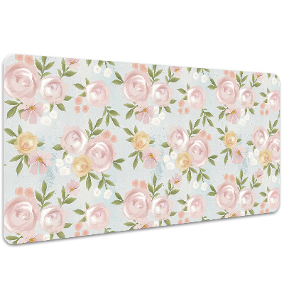 Tapete para secretária Flores em aquarela