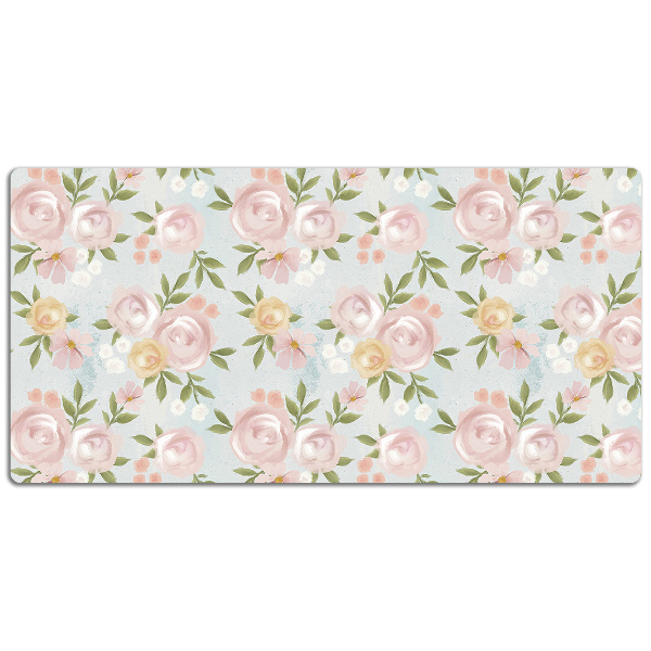 Tapete para secretária Flores em aquarela