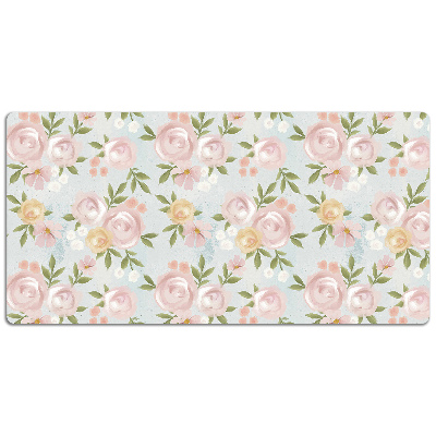 Tapete para secretária Flores em aquarela