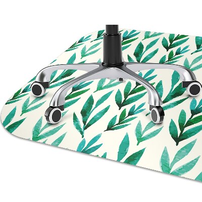 Tapete para cadeira de escritório Folhas verdes