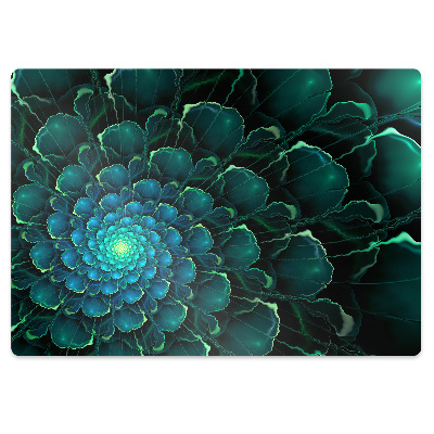 Tapete para cadeira de escritório Flor verde