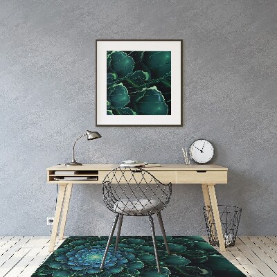 Tapete para cadeira de escritório Flor verde