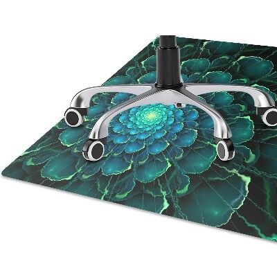 Tapete para cadeira de escritório Flor verde