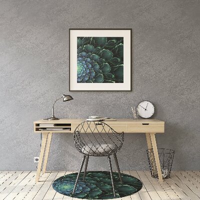 Tapete para cadeira de escritório Flor verde