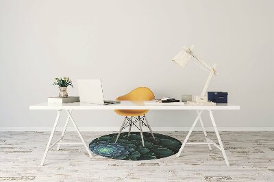 Tapete para cadeira de escritório Flor verde