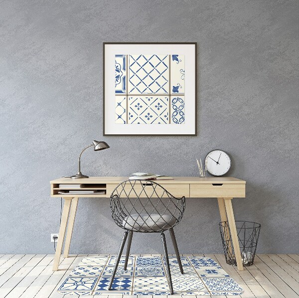 Tapete para escritório Azulejos azuis